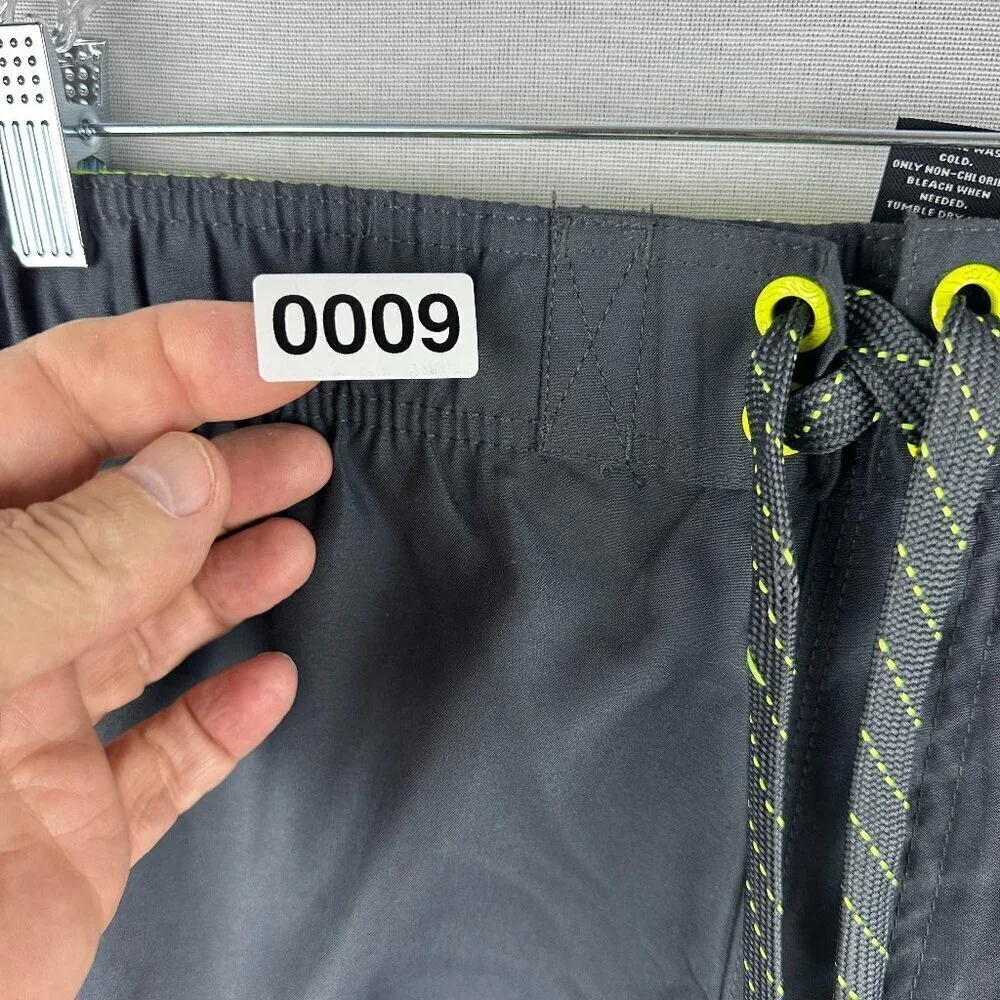 OCEAN PACIFIC OP LINED SWIM TRUNKS SHORTS MEN'S SIZE XL 40-42 GRAY GREEN NEON